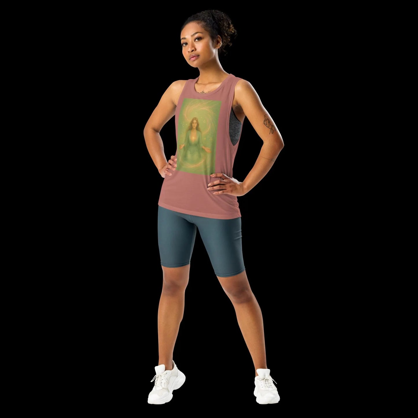Divine Trust in Motion | Women's Spiritual Muscle Tank – Surrender to the Flow