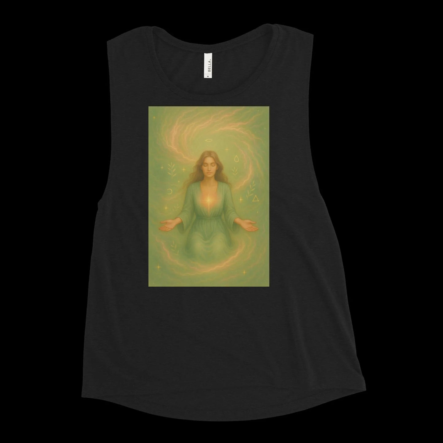 Divine Trust in Motion | Women's Spiritual Muscle Tank – Surrender to the Flow