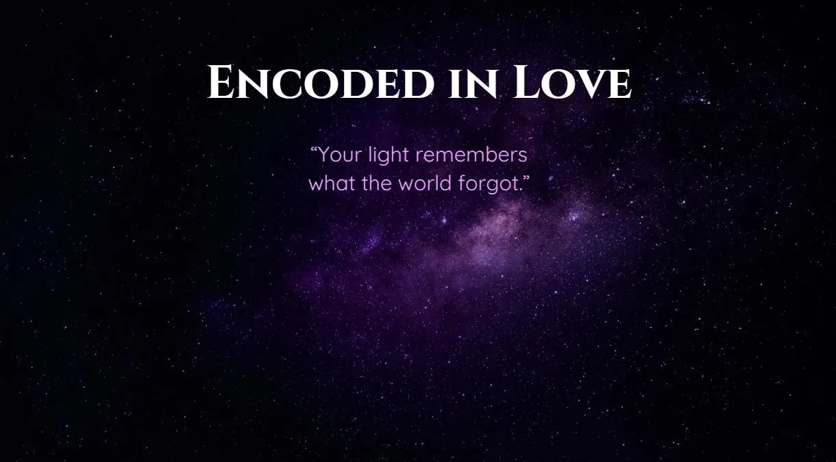 Encoded in Love – Light Frequency Edition (Unisex Black Tee)