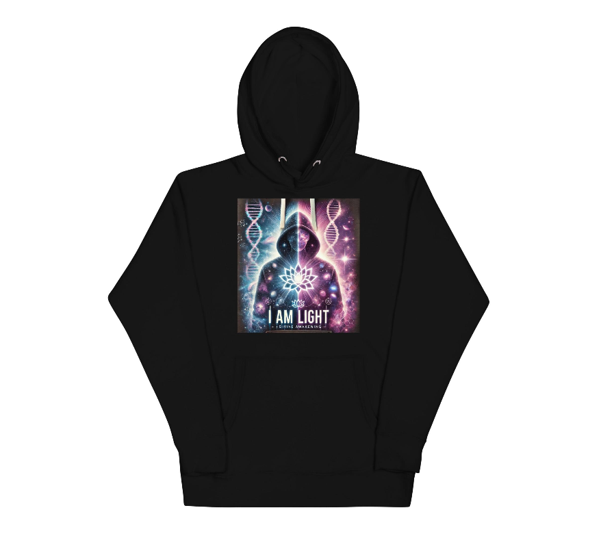 I Am Light – Cosmic Remembrance Hoodie | Spiritual Awakening Sweatshirt | High Vibe Pullover | Founding Five
