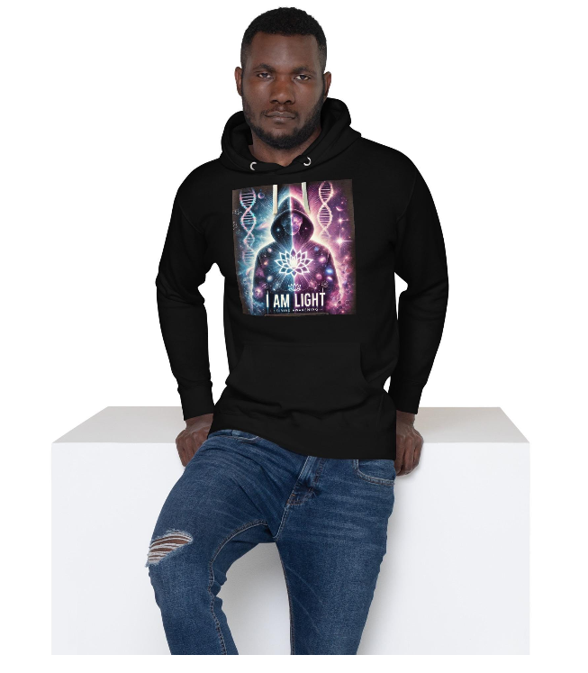 I Am Light – Cosmic Remembrance Hoodie | Spiritual Awakening Sweatshirt | High Vibe Pullover | Founding Five