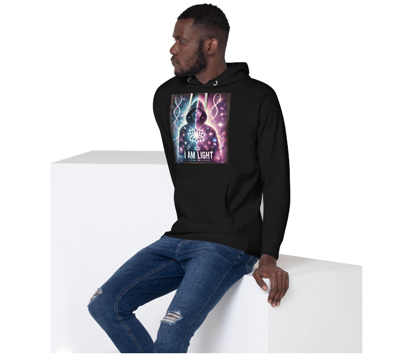 I Am Light – Cosmic Remembrance Hoodie | Spiritual Awakening Sweatshirt | High Vibe Pullover | Founding Five