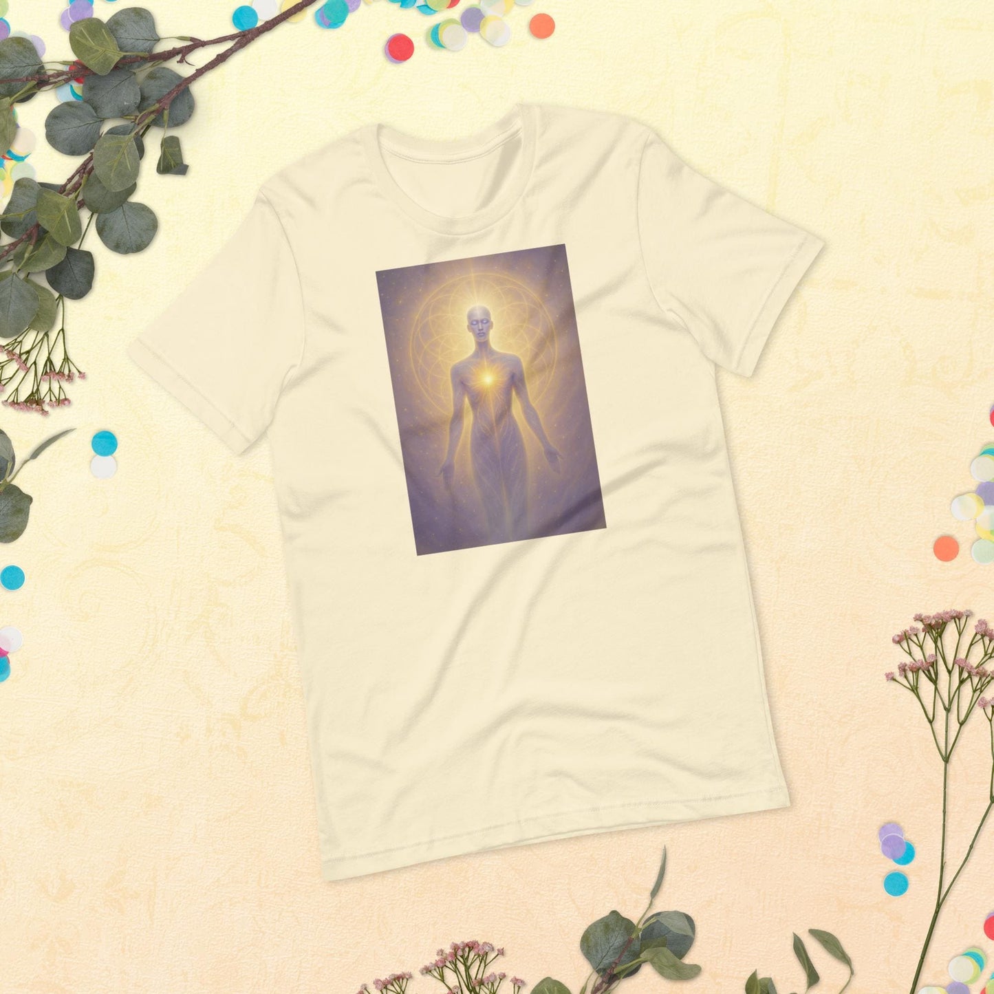 Inner Divinity – Sacred Remembrance Tee | Light Body Shirt, Starseed Activation Top, Spiritual Awakening Gift