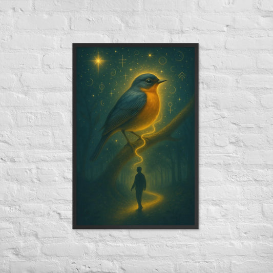 When I Finally Looked, He Was Waiting | Robin Spirit Guide Art + Bonus Affirmation